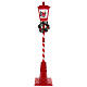 Farola roja Papá Noel nieve movimiento luces música 180 cm s1