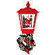 Farola roja Papá Noel nieve movimiento luces música 180 cm s3