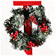 Farola roja Papá Noel nieve movimiento luces música 180 cm s7