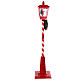 Farola roja Papá Noel nieve movimiento luces música 180 cm s8