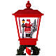 Farola roja Papá Noel nieve movimiento luces música 180 cm s10