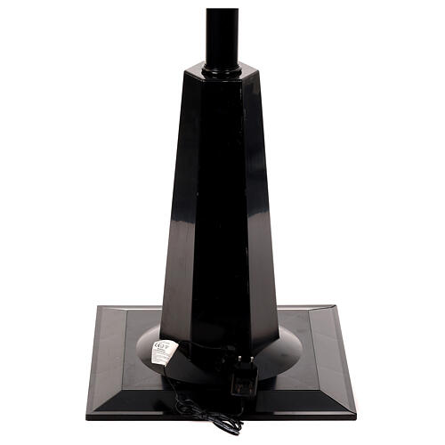 Farola Papá Noel nieve dos linternas luces música negro 185 cm 13