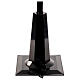 Lampione Babbo Natale neve due lanterne luci musica nero 185 cm s13