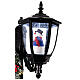 Santa Claus snow street lamp two lanterns lights music black 185 cm s10