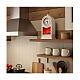 Chimenea LED blanco reloj vintage 25x15x12 cm s2