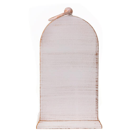 Kominek LED biały zegar vintage, 25x15x12 cm 4