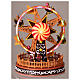 Weihnachtsdeko, Riesenrad mit Lebkuchenmännchen, Bewegung, LED-Beleuchtung und Musik – 23,5×18×18 cm s2