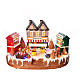 Christmas village set, rink with teacup ride, lights and music, 10x14x8 in s1