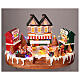 Christmas village set, rink with teacup ride, lights and music, 10x14x8 in s2