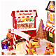 Christmas village set, rink with teacup ride, lights and music, 10x14x8 in s3