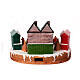 Christmas village set, rink with teacup ride, lights and music, 10x14x8 in s9