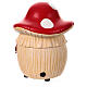 Weihnachtsszene mit Wichtelhaus in Pilzform – mit Licht, Musik und Bewegung, 20x15x15 cm s7