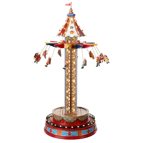 Carousel flying seats Christmas movement lights music 55x30x30 cm 1