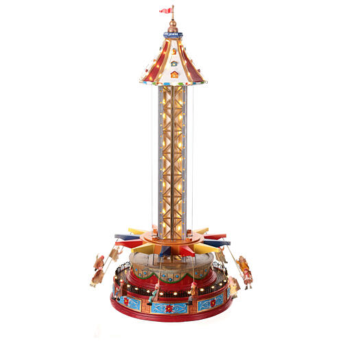 Carousel flying seats Christmas movement lights music 55x30x30 cm 5