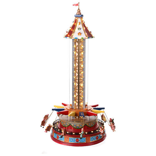 Carousel flying seats Christmas movement lights music 55x30x30 cm 7