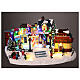 Christmas village with merry-go-round, motion lights and music, 8x16x12 in s2