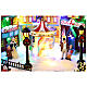 Villaggio natalizio giostra movimento luci musica 20x40x30 cm s6