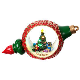 Boule de Noël décoration sapin mouvement 30x70x20 cm