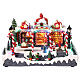 Scena negozio natalizio elfi Babbo Natale 20x30x35 cm s1