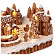 Gingerbread village with music, lights and animated train, 8x16x5 in s5