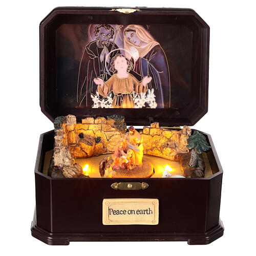 Christmas music box, animated Nativity Scene with music, 6x8x6 in 1