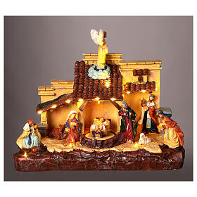 Weihnachtliche Krippenszene – mit Licht, Musik und Bewegung, 25 × 30 × 15 cm