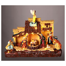 Animated Nativity Scene with lights and music, 10x12x6 in