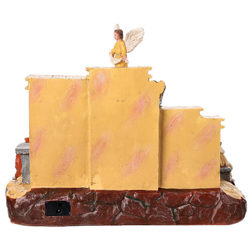 Scena Bożonarodzeniowa ruchoma, światło muzyka, 25x30x15 cm 5