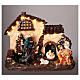 Nativity Scene with animated Infant Jesus, lights and music, 10x12x6 in s2