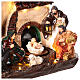 Nativity Scene with animated Infant Jesus, lights and music, 10x12x6 in s3