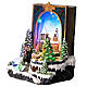 Scène Noël livre sapin mouvement 25x20x15 cm s3