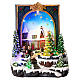 Book Christmas scene tree movement 25x20x15 cm s1