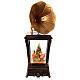 Gramophone Nutcracker snow glass lantern 30x10x10 cm s1