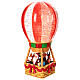 Santa Claus glass hot air balloon with glitter movement 25x12x12 cm s4