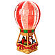 Santa Claus glass hot air balloon with glitter movement 25x12x12 cm s5