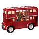 Autobus londinese sfera neve Babbo Natale 20x30x10 cm s1