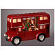 Autobus londinese sfera neve Babbo Natale 20x30x10 cm s2