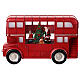 Autobus londinese sfera neve Babbo Natale 20x30x10 cm s7