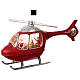 Helicopter with Santa, rotating propeller, snow and lights, 8x20x4 in s3