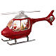 Santa Claus snow globe helicopter rotating propellers snow lights 20x50x10 cm s5