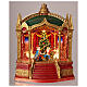 Teatro Schiaccianoci vetro neve glitter luci 25x20x25 cm s2