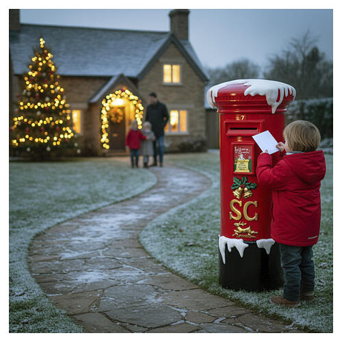 Boîte aux lettres Père Noël style anglais 100x45x40 cm 2
