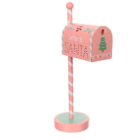 Buzón rosa Papá Noel dulces 45x25x12 cm