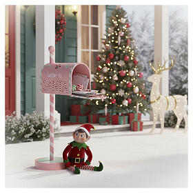 Buzón rosa Papá Noel dulces 45x25x12 cm