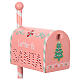 Boîte aux lettres rose Père Noël sucreries 45x25x12 cm s2