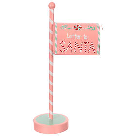 Caixa de correio cor-de-rosa Pai Natal doces 45x25x12 cm