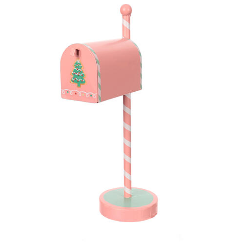 Caixa de correio cor-de-rosa Pai Natal doces 45x25x12 cm 5