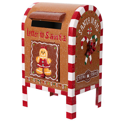 Christmas letterbox, gingerbread finish, 14x8x6 in 3