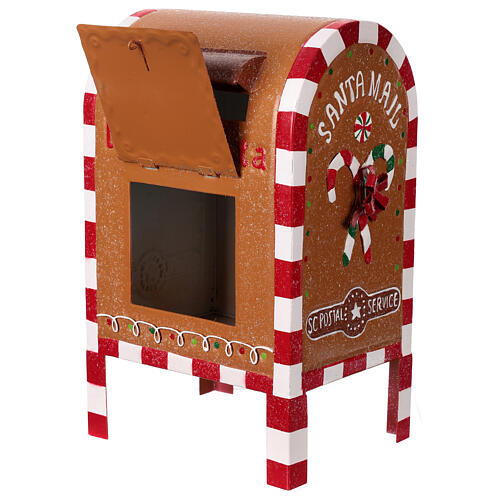 Christmas letterbox, gingerbread finish, 14x8x6 in 4