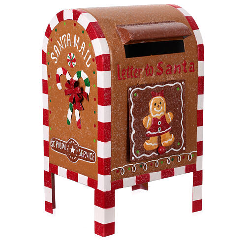 Christmas letterbox, gingerbread finish, 14x8x6 in 6